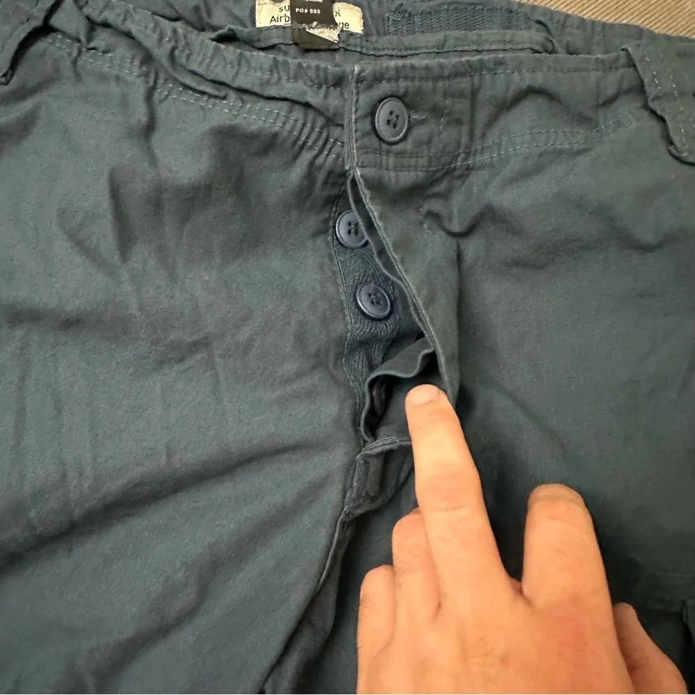 Surplus Tex Cargo Pants Mens 4XL (44x32) Navy Blue Drawstring Airborne Vtg Y2K - Picture 6 of 12